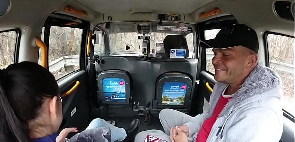  Sexy brunette accepted a dirty offer from a taxi driver